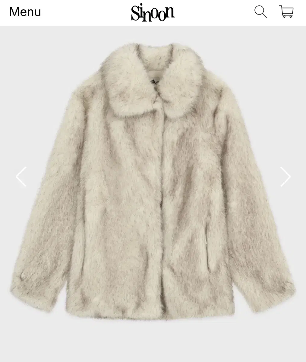 시눈 퍼자켓 Heavy Mix Fur Jacket 아이보리